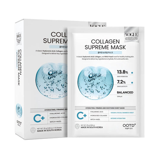 Collagen Hydrating Sheet Masks for Face Korean Anti Aging Mask Sheet for Dry Skin & Sensitive Skin, EVE Vegan, Not Tested on Animals, No Parabens, No Beauty and Personal Care #OOTD Default Title