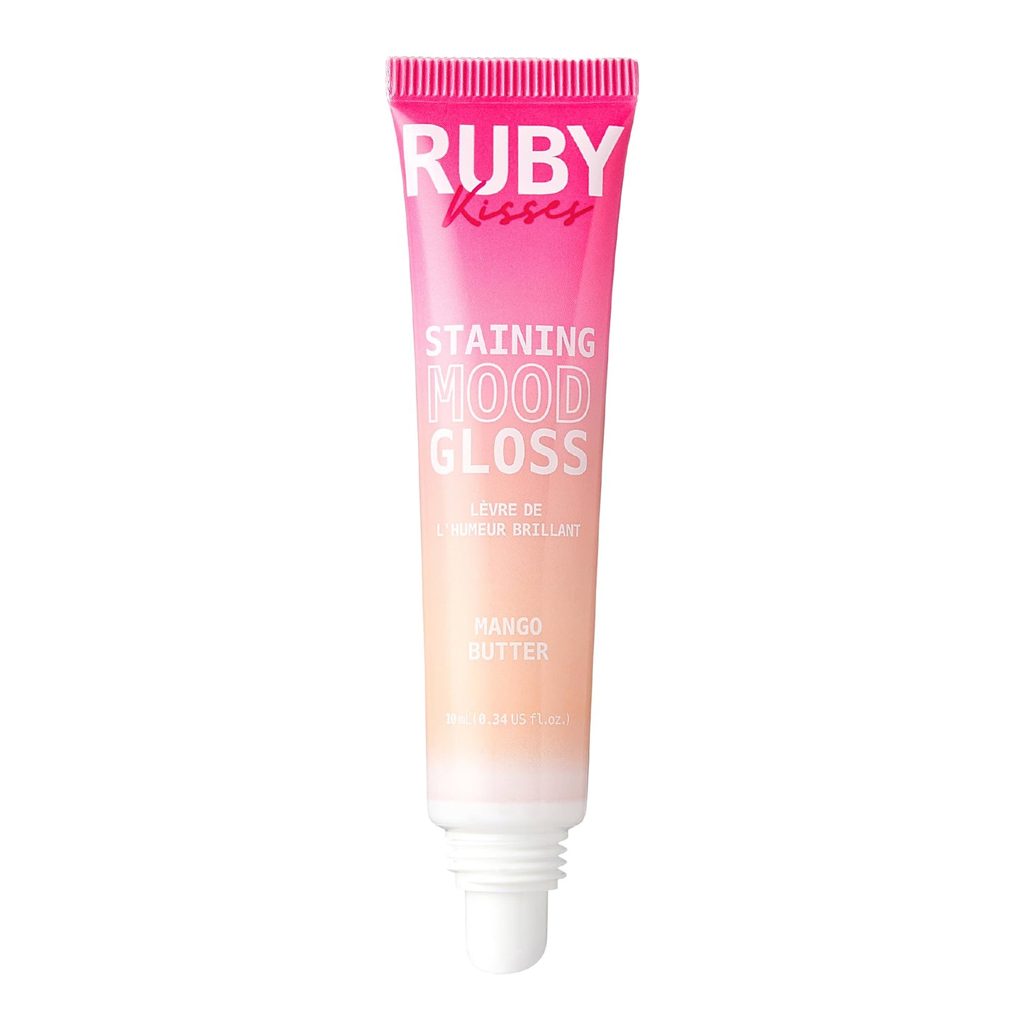 Ruby Kisses pH Lip Gloss, Pink Tinted Lip Balm Stain, Mood Color Changing Lipstick with Mango Butter for Long-Lasting Hydration Beauty & Personal Care Ruby Kisses