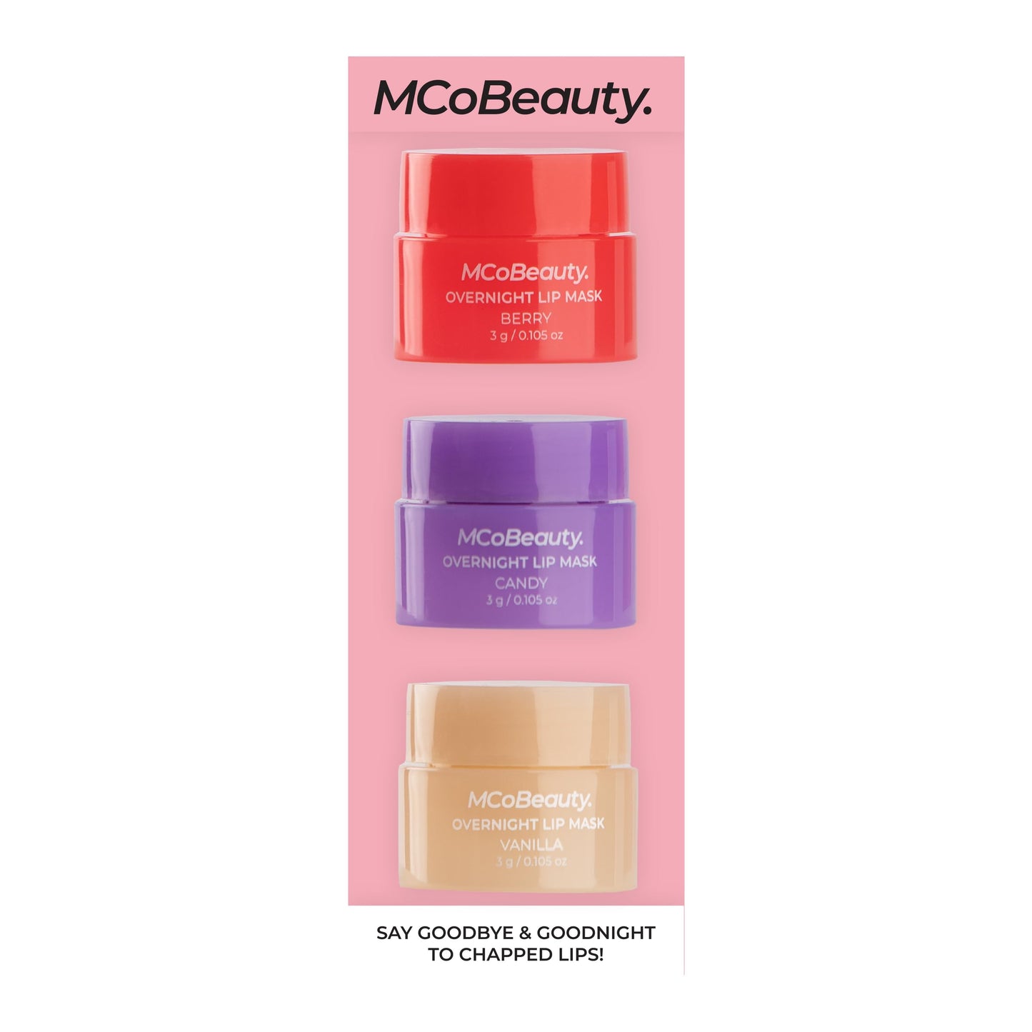 MCoBeauty Double Duty Lip Mask Deluxe Trio - x3 Hydrating Overnight Balms Beauty and Personal Care MCoBeauty