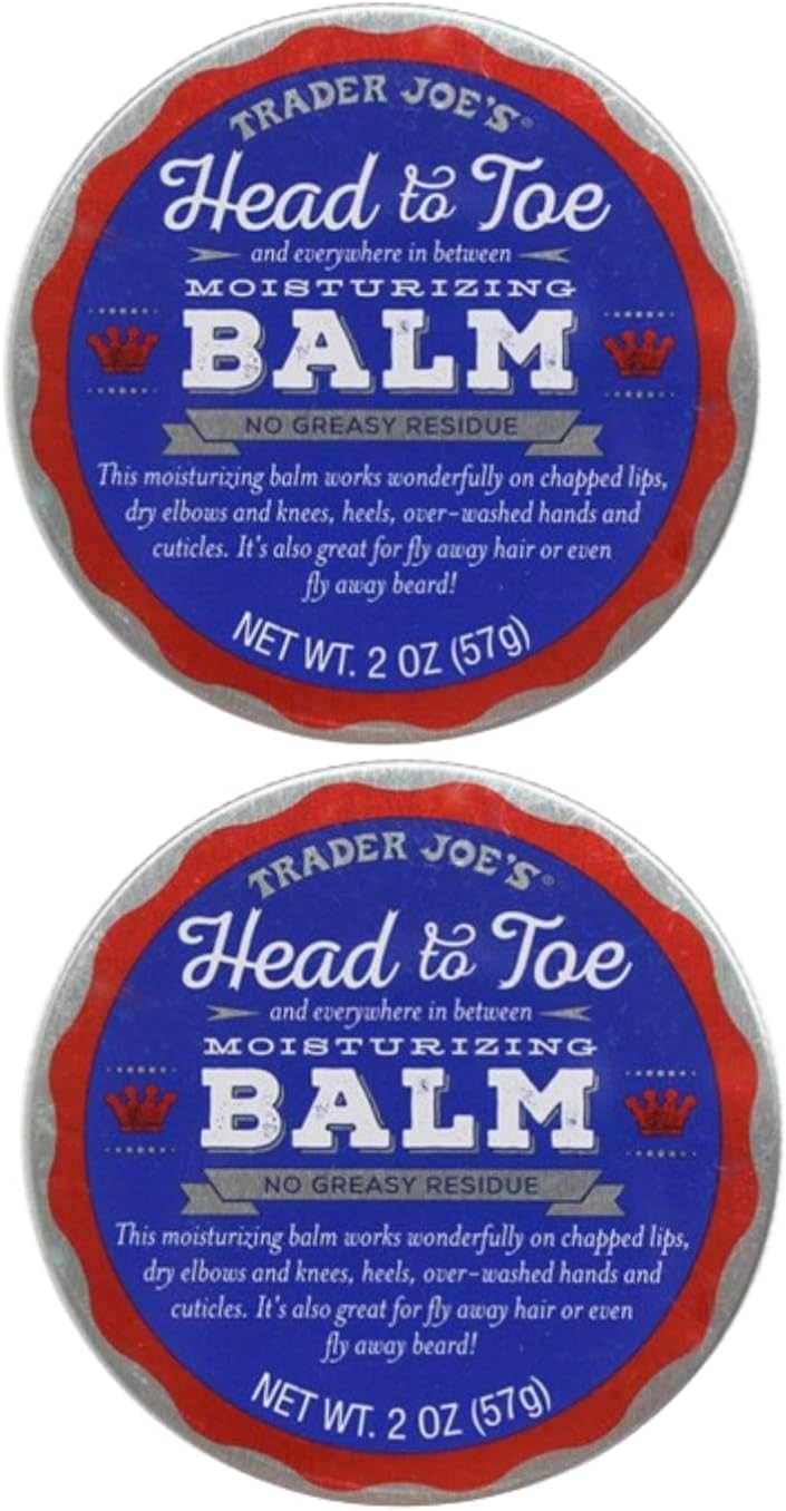 Trader Joe's Head to Toe Moisturizing Balm and Beard Balm 2 Ounce, 3-Pack Beauty and Personal Care Trader Joe's