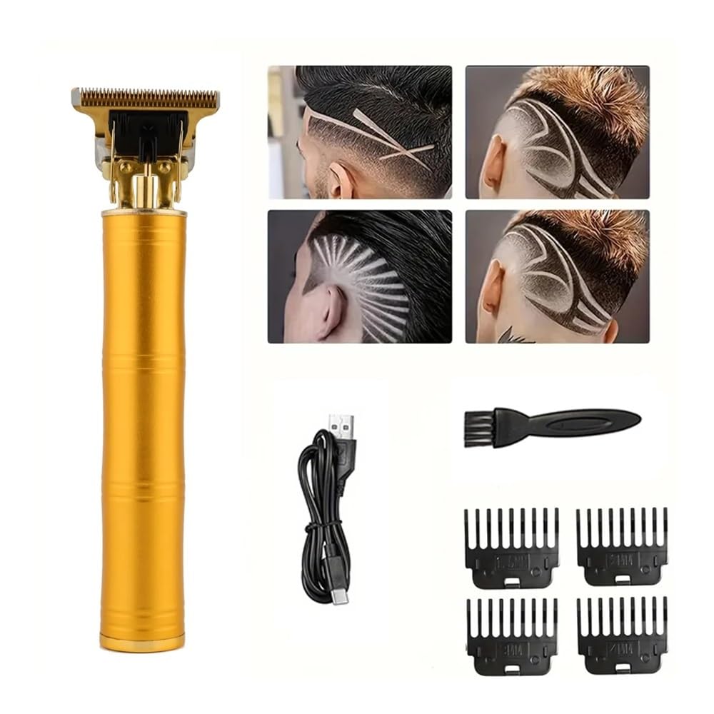 EWKYLSEM Razors Popular T9 Electric Hair Clipper Men's Beard Trimmer Men's Hair Trimmer USB Charging T-Shaped Cutter Head Zero Gap Trim(Black Grid) Beauty and Personal Care EWKYLSEM