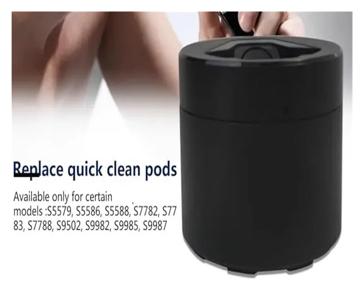 Quick Clean Pod Replacement Fit, Compatible For Philips, Compatible For Norelco, Series 5000 Series 7000 & Series 9000, 1 Pack, Black Beauty and Personal Care ONYOMCJZR