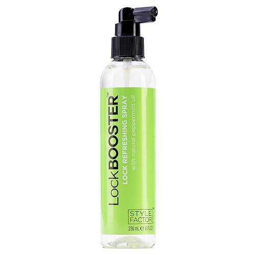 Style Factor LockBOOSTER Lock Refreshing Spray - Hydrating & Cooling Mist for Braids, Locs & Twists - Alcohol-Free Formula with Peppermint -Refresh Beauty & Personal Care Style Factor