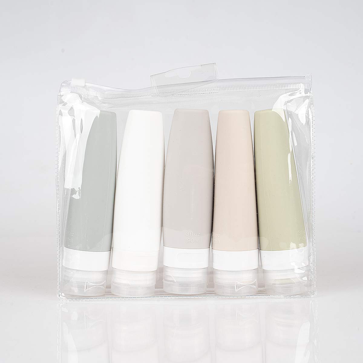 TSA Certified Portable Silicone Travel Bottle Set, Leak Proof Squeezable Silicon Tubes Travel Size Toiletries Containers, Refillable Travel Beauty & Personal Care LARPIPAO