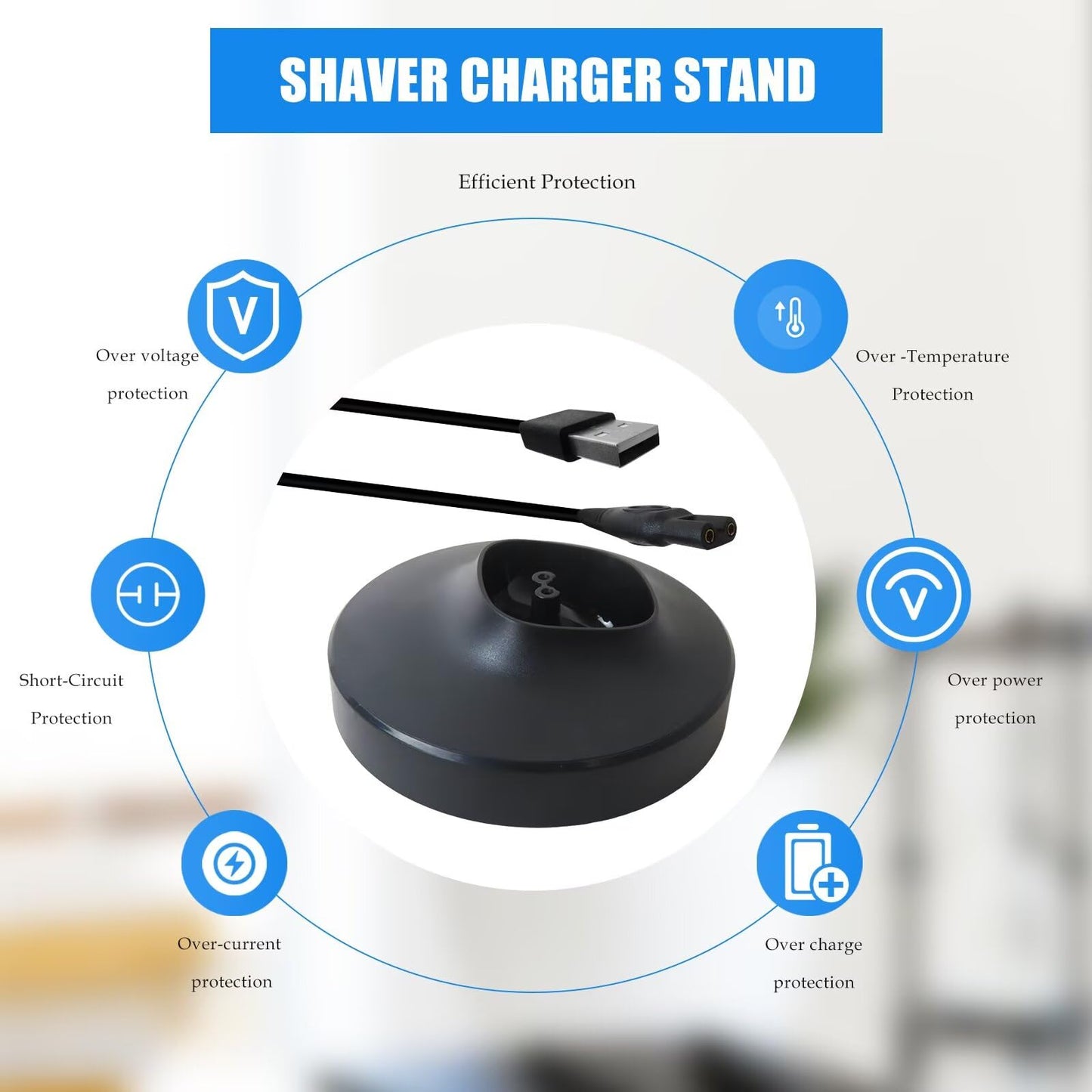 GRABOTE Updated Electric Shaver Charging Stand Charger Dock for P-hilips Norelco S7887/82 S5880/81 S5884/82 S5887/83 S7885/85 S7886/84 S7889/91 Beauty and Personal Care GRABOTE