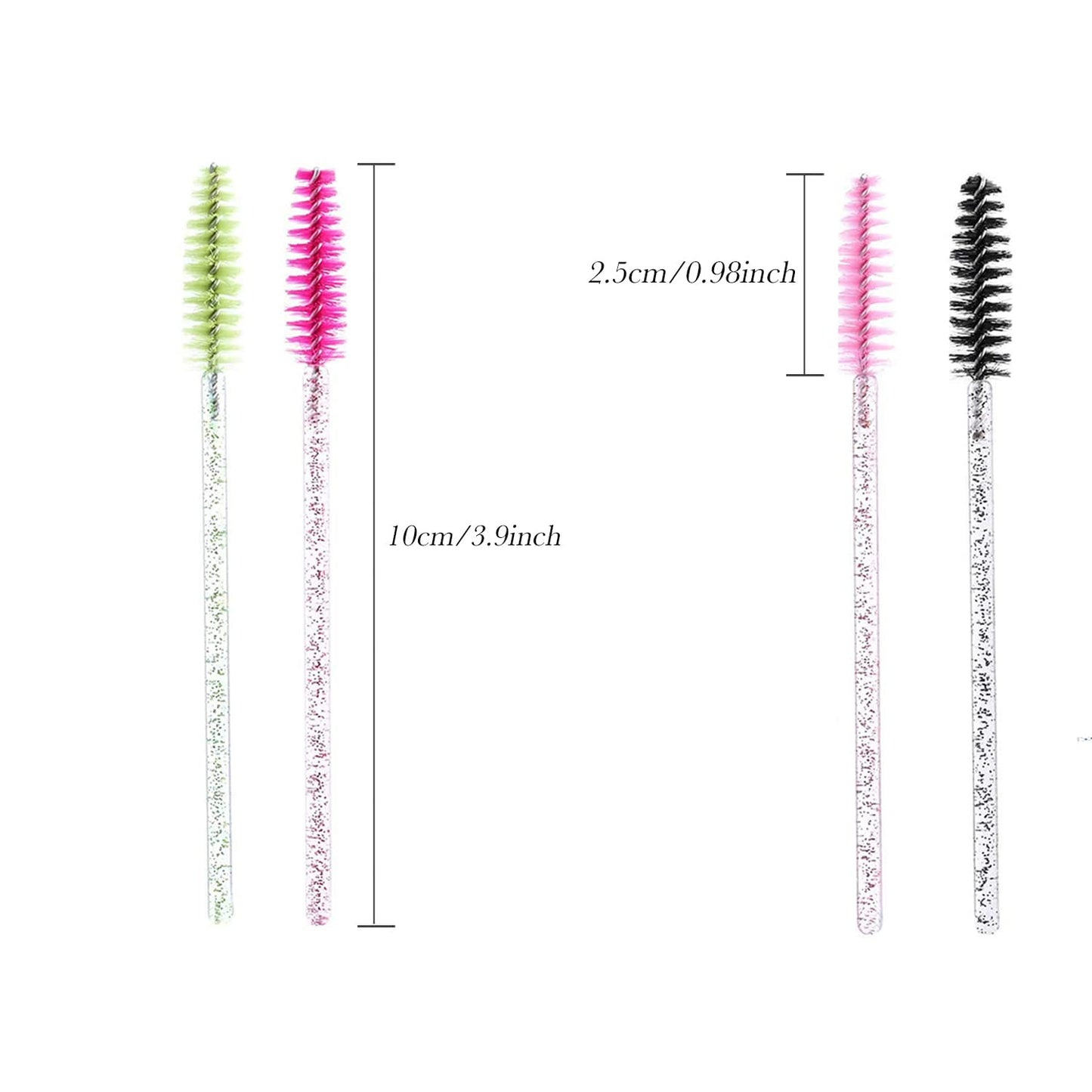 300Pcs Disposable Eyelash Mascara Brushes for Eye Lashes Extension Eyebrow and Makeup for Eye Lash Extension, Eyebrow and Makeup Crystal 6 Beauty & Personal Care GUMIKE