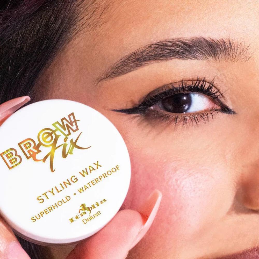 Italia Deluxe 1 x Brow Lift Fix Styling Wax Clear Eyebrow Shaping Wax Superhold Waterproof & Carrying Bag Beauty & Personal Care Italia Deluxe