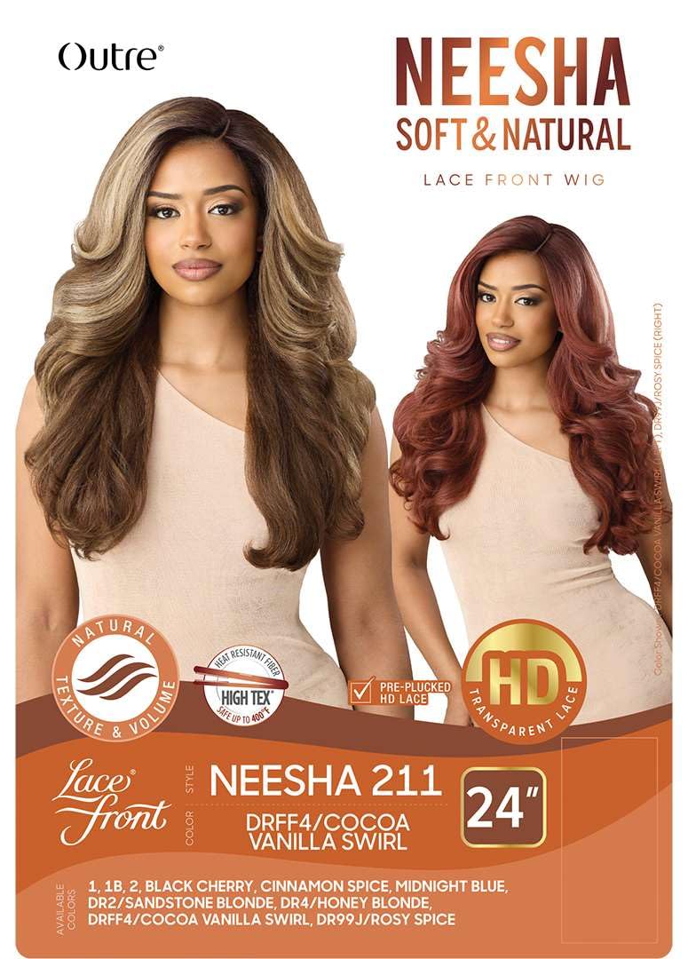 Outre Lace Front Wig - Neesha Soft & Natural - Neesha 211 (DR99J/ROSY SPICE)