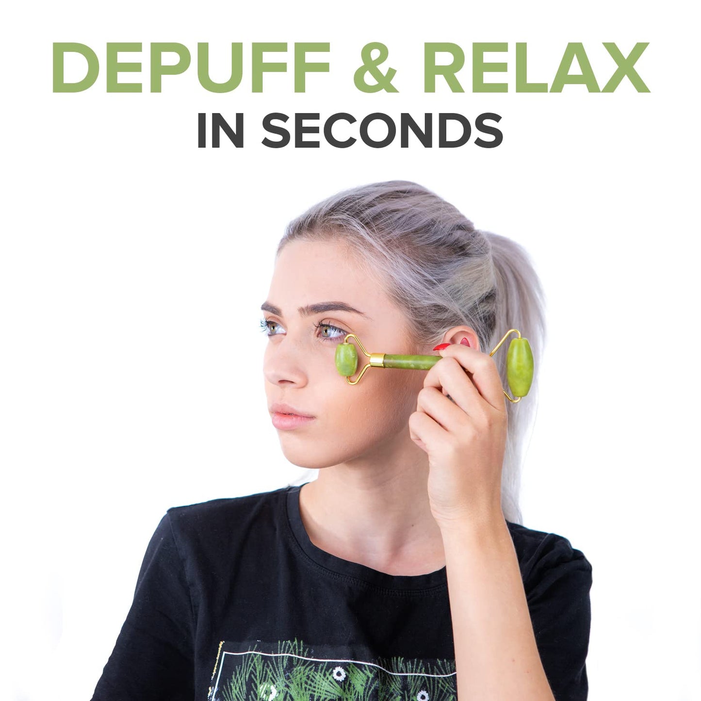 Matykos Jade Roller for Face and Gua Sha Set - 2 Anti-Aging Facial Rollers and Gua-Sha Facial Tool - Face and Body Massager for Your Skincare Routine Beauty & Personal Care Matykos