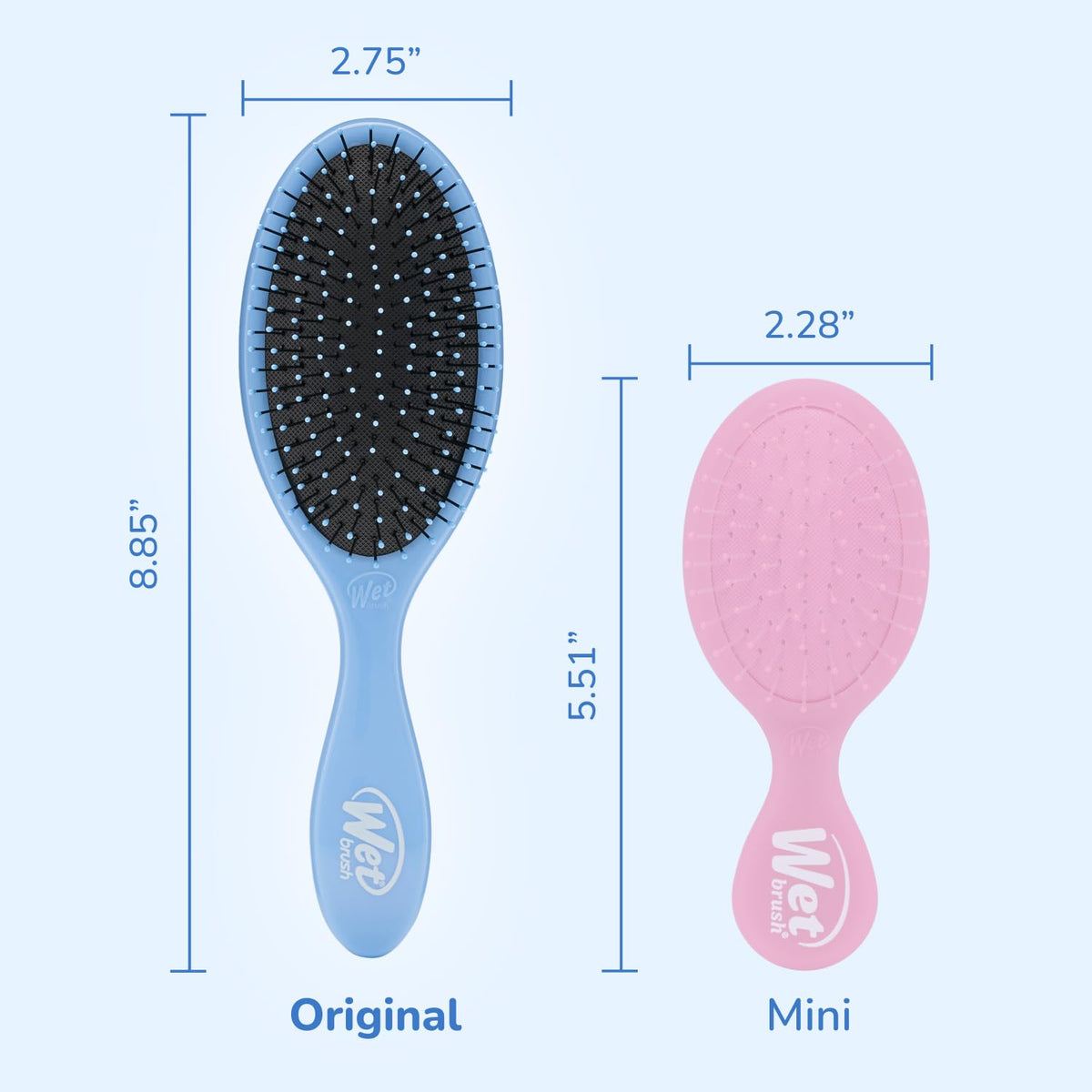 Wet Brush Detangling Brush, Original Detangler Brush (Sky) - Wet & Dry Tangle-Free Hair Brush for Women & Men - No Tangle Soft & Flexible Bristles Beauty & Personal Care Wet Brush