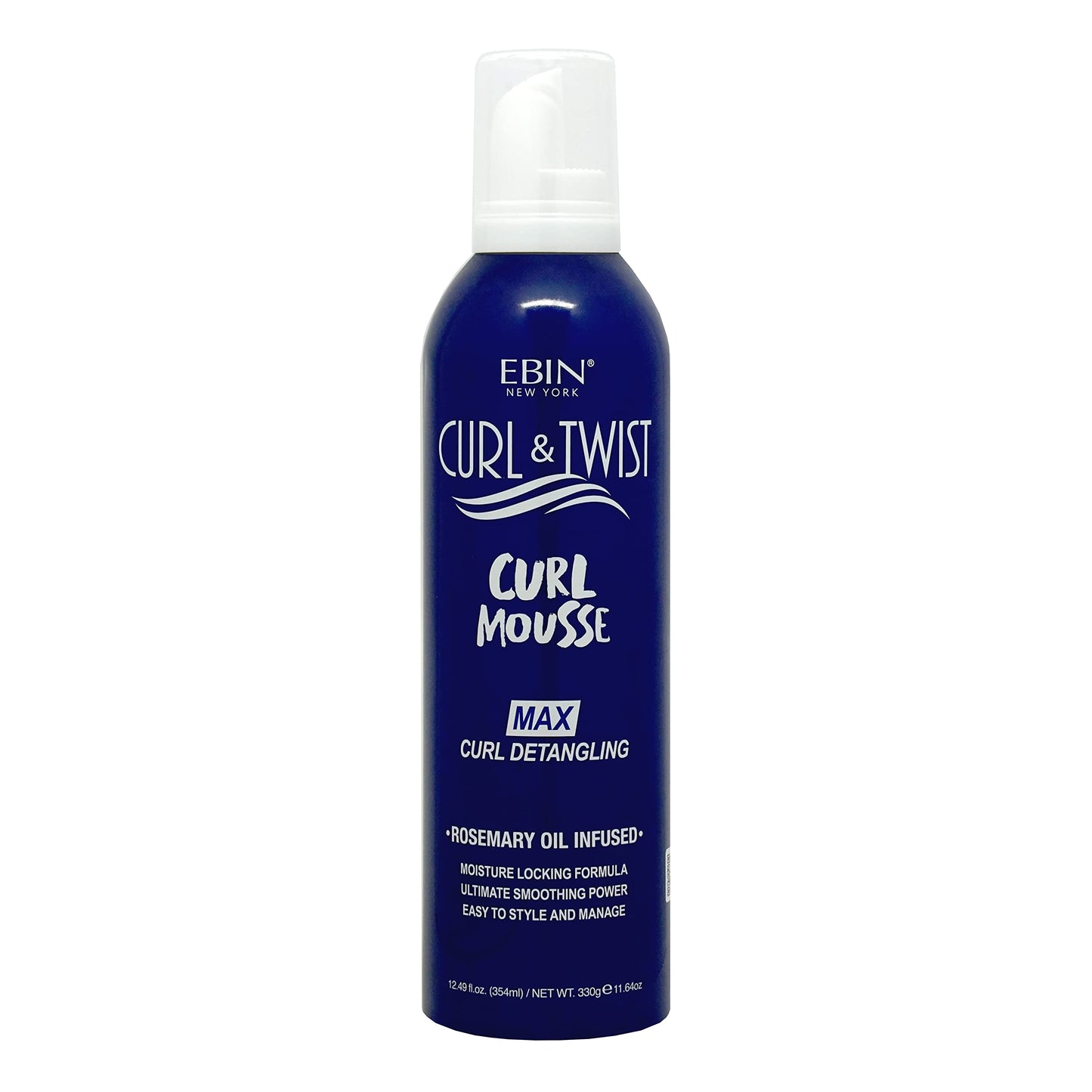 Curl & Twist Supreme Curl Detangling Mousse 12.49 fl oz/354ml Infused with Rosemary, Olive, and Castor Oil Adds Moisture to Prevent Dryness Enhances Beauty & Personal Care EBIN NEW YORK