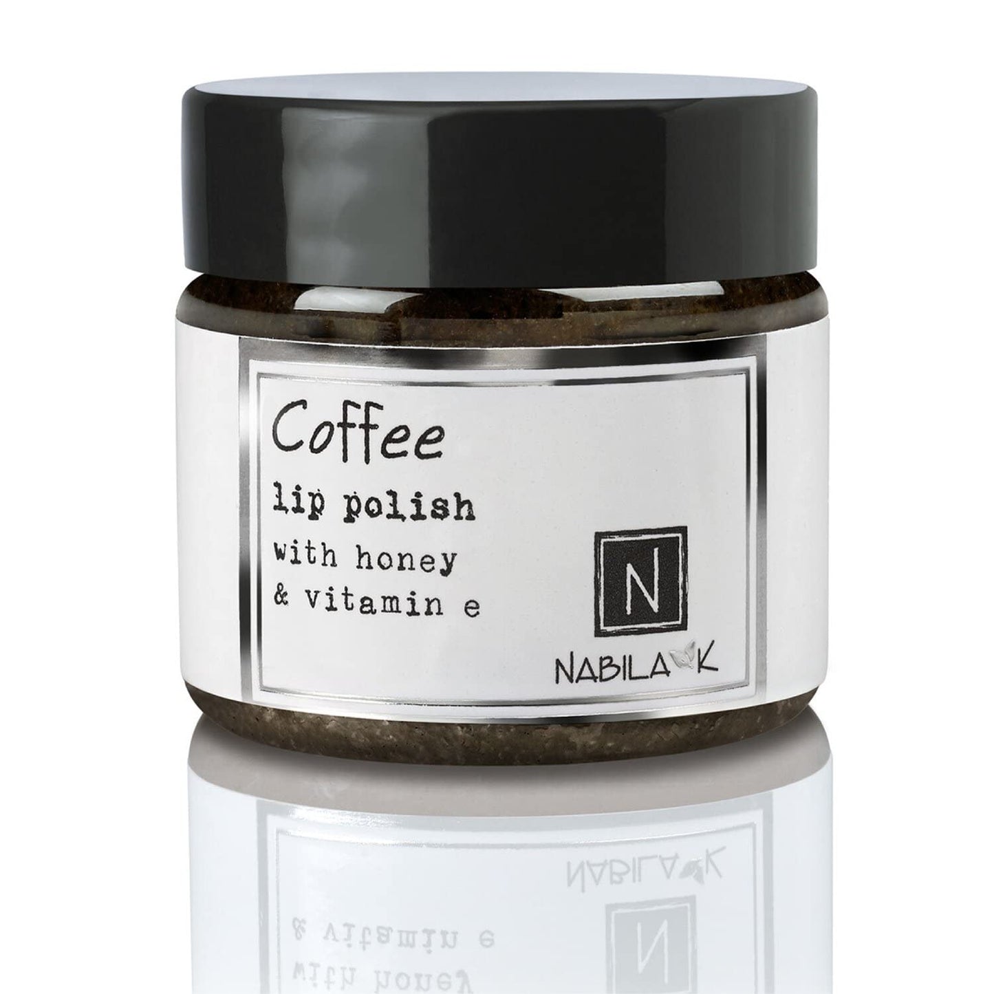 Coffee Lip Polish, 1 oz by Nabila K - Hydrating Lip Exfoliator & Moisturizer with Honey and Vitamin E for Dry and Chapped Lips - Cruelty-Free, Real Beauty and Personal Care Nabila K
