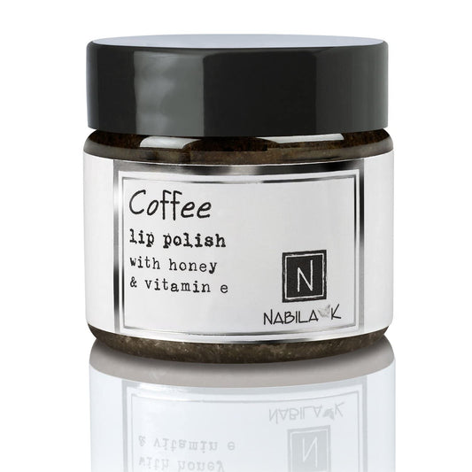 Coffee Lip Polish, 1 oz by Nabila K - Hydrating Lip Exfoliator & Moisturizer with Honey and Vitamin E for Dry and Chapped Lips - Cruelty-Free, Real Beauty and Personal Care Nabila K