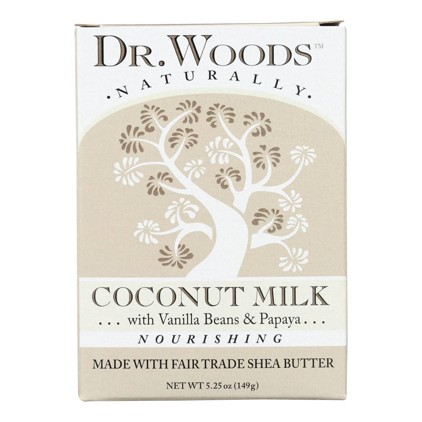 Dr. Woods Coconut Milk Bar Soap with Vanilla Beans, Papaya, Organic Shea Butter, 5.25 oz Beauty & Personal Care Dr. Woods