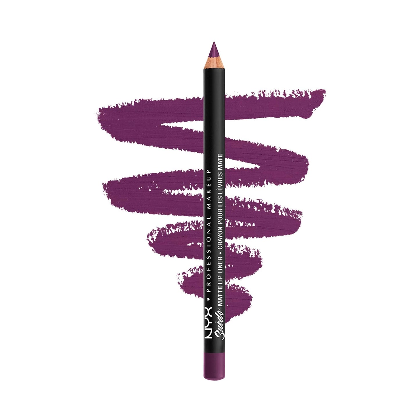 NYX PROFESSIONAL MAKEUP Suede Matte Lip Liner, Vegan Formula - Subversive Socialite (Wine Purple) Beauty & Personal Care NYX PROFESSIONAL MAKEUP