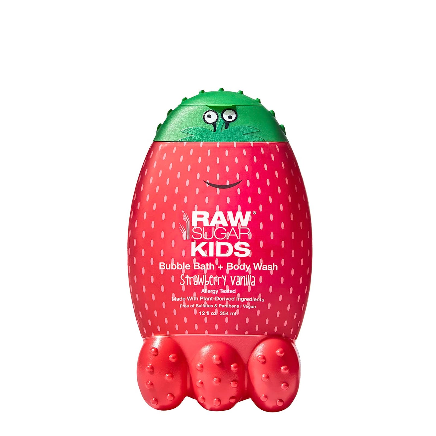 Kids' 2-in-1 Bubble Bath + Body Wash - Strawberry Vanilla - 12 oz Beauty and Personal Care RAW SUGAR
