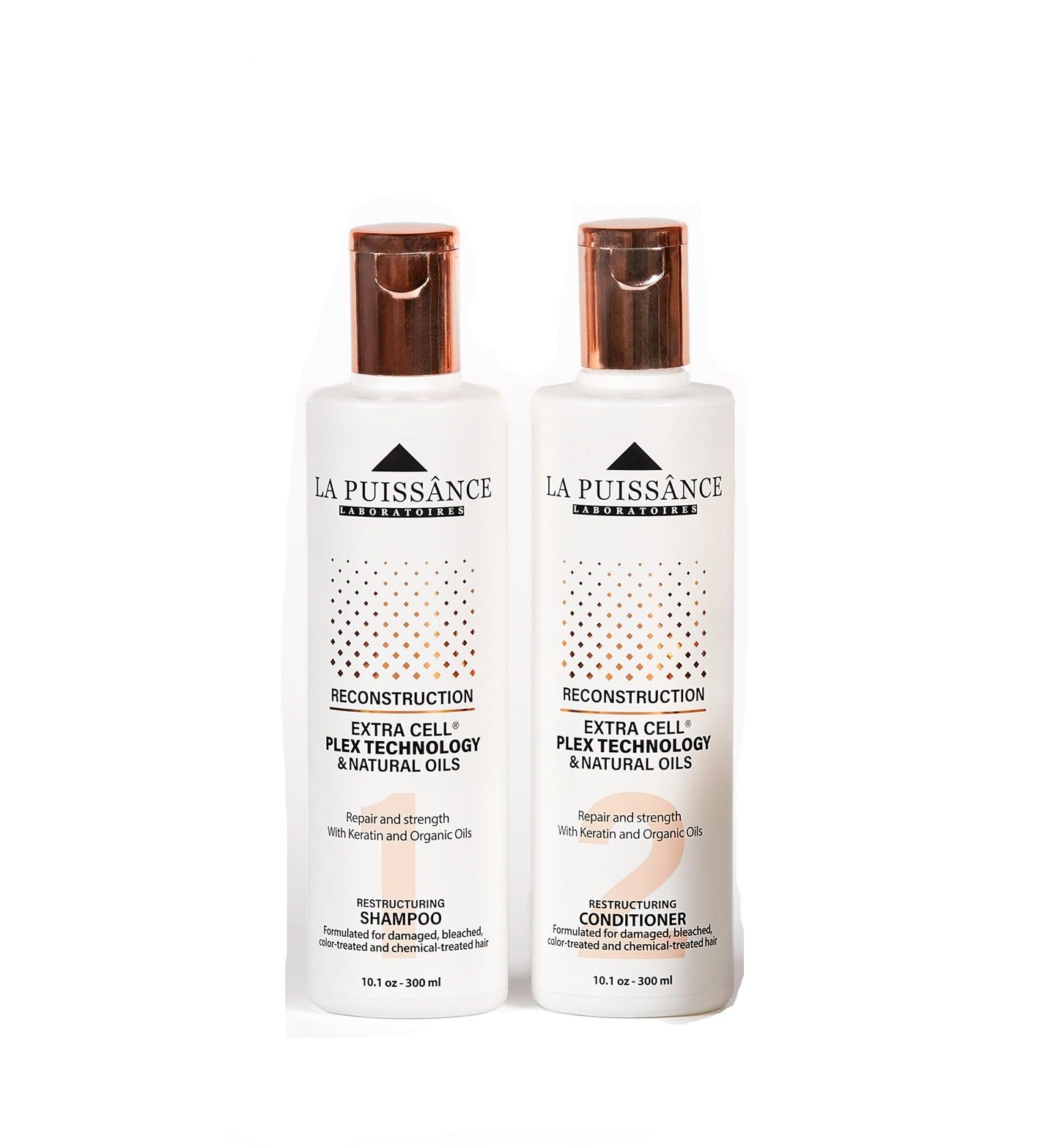 LA PUISSANCE Extra Cell® Plex Technology Hair Reconstruction DUO, Shampoo and Conditioner, Deep Repair Set for Severely Damaged Hair. Beauty & Personal Care LA PUISSANCE