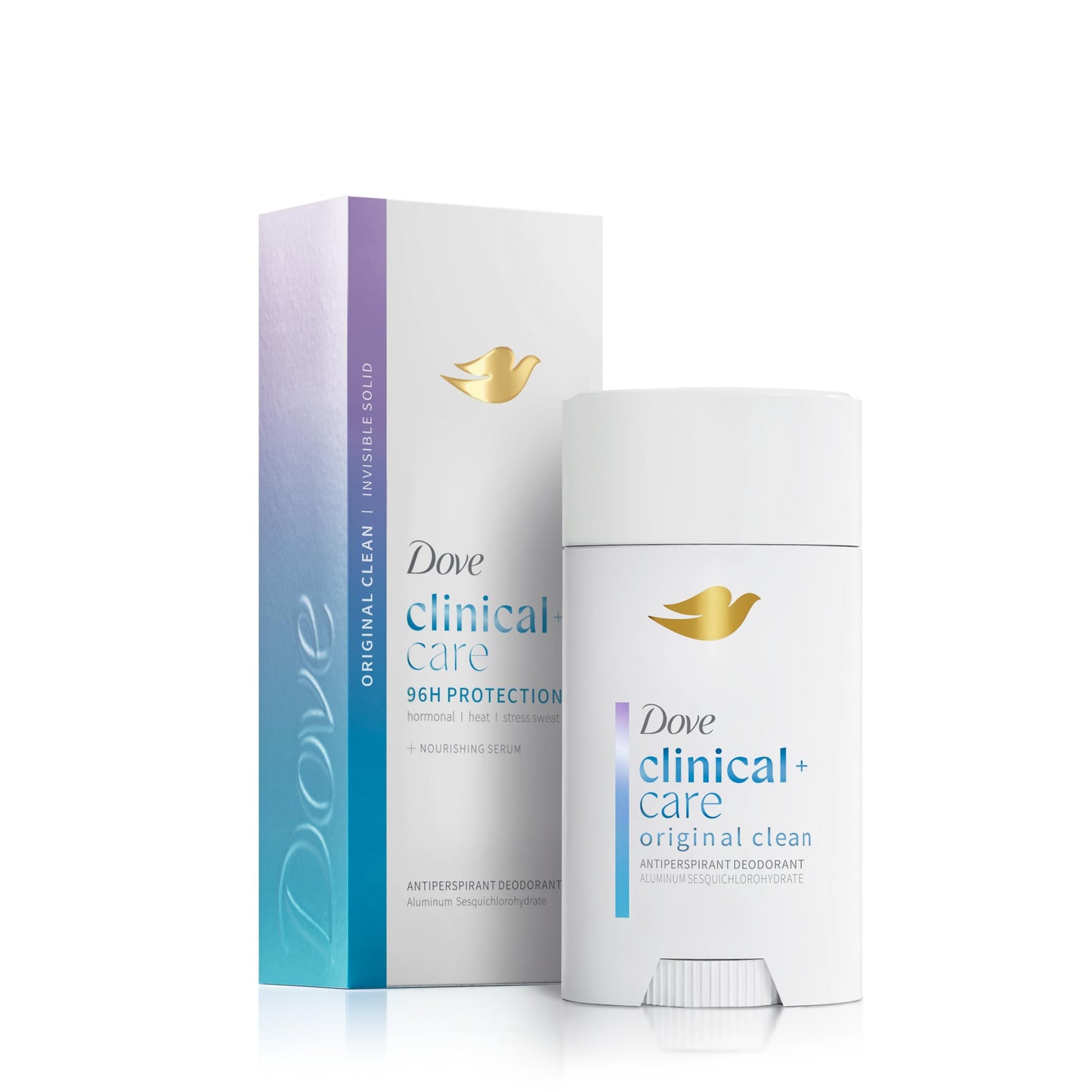 Dove Clinical + Care Antiperspirant Deodorant Stick for Women, 96H Clinical Strength Sweat & Odor Protection, With Nourishing Serum, Original Clean Beauty and Personal Care Dove