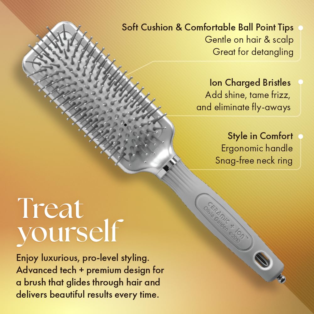Olivia Garden Ceramic + Ion XL Pro Paddle Hair Brush, Small (CIXL-PROS) Beauty & Personal Care Olivia Garden