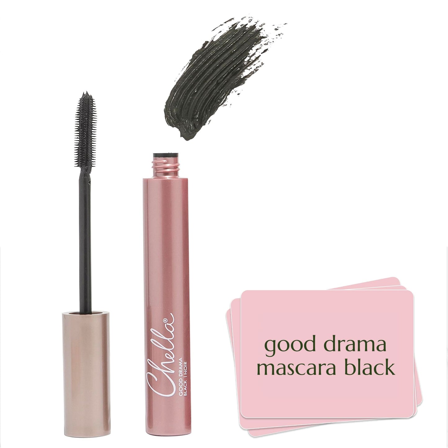 Chella Good Drama Vegan Mascara, 0.33 Fl. Oz (Black) Beauty & Personal Care Chella