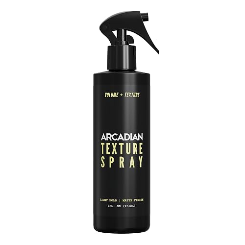 Arcadian Texture Spray - Volumizing Pre-Styler & Finisher with Aloe, Tea Tree & Peach Kernel Oil - Matte Finish, Lightweight Hold - 8 oz Beauty & Personal Care Arcadian