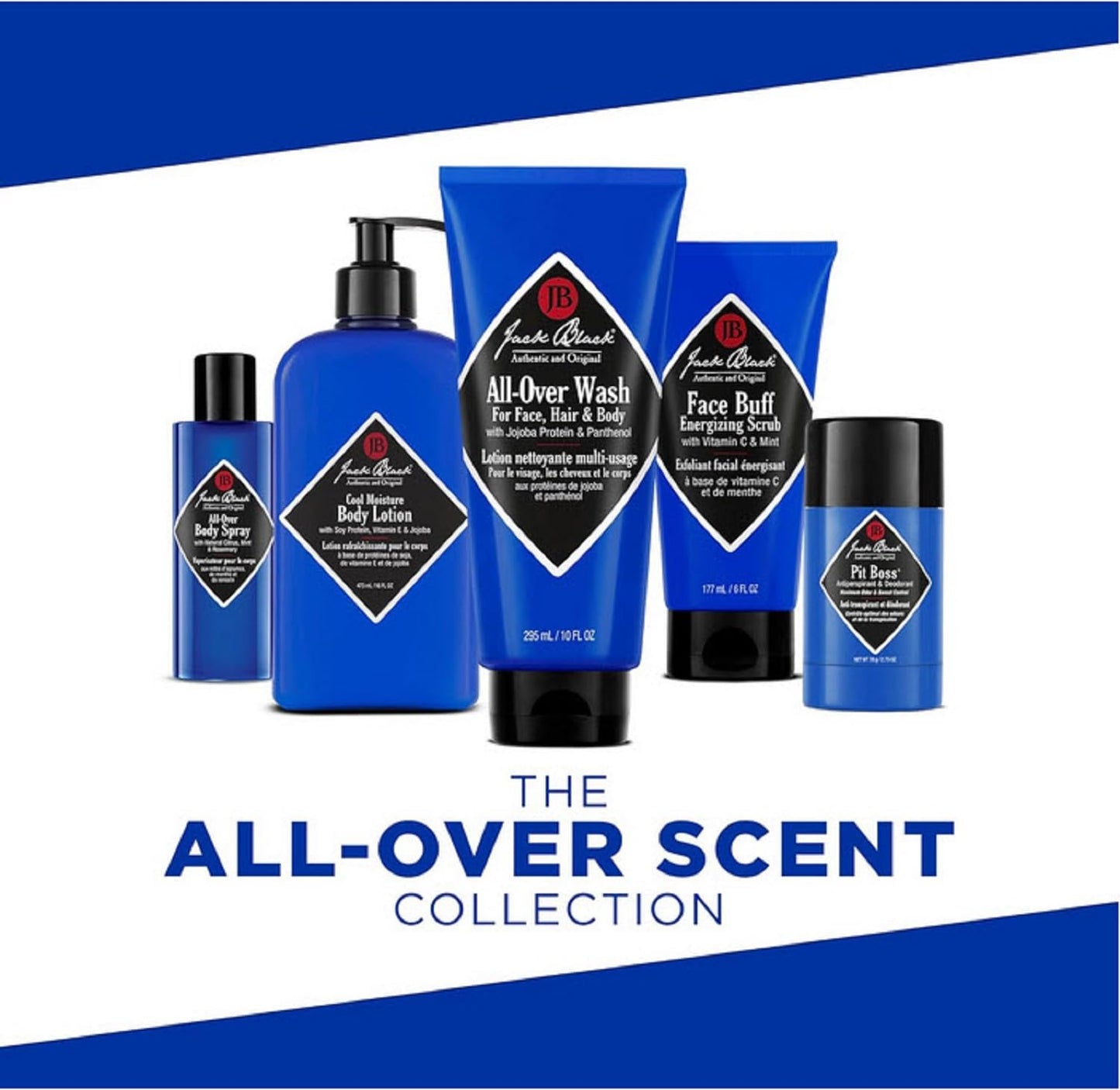 Jack Black All Over Wash Face, Body & Hair Cleanser, 33 Fl Oz - Citrus, Mint & Oakmoss - Mens Face Wash, Body Wash, Shampoo, Skin Care, Hair Care Beauty & Personal Care Jack Black