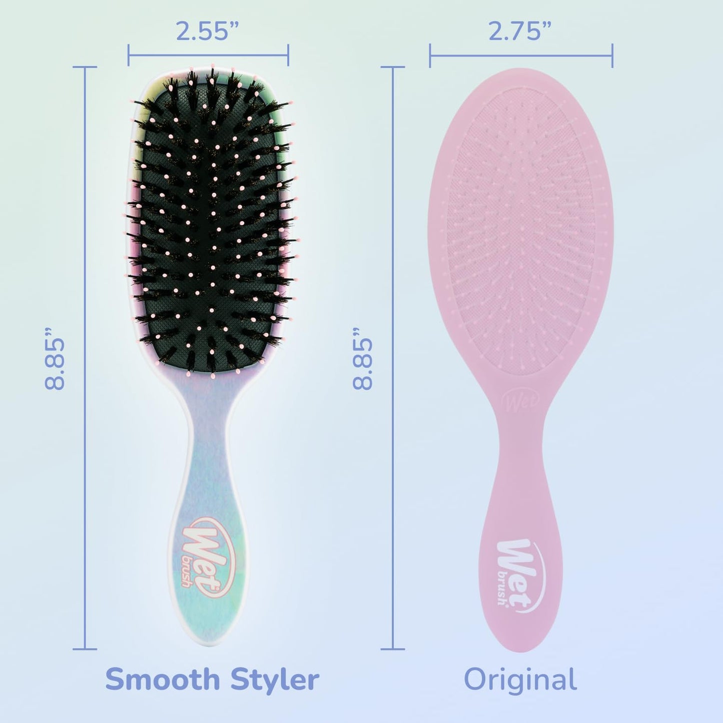 Wet Brush Shine Enhancer Color Wash Stripes, Paddle Hair Detangler Brush with Ultra-Soft Intelliflex Bristles, Infused With Natural Argan Oil, Shiny Beauty & Personal Care Wet Brush