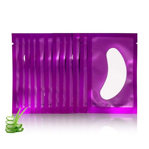 Voncasen 100 Pairs Set Under Eye Pads, Comfy and Cool Under Eye Patches Gel Pad for Eyelash Extensions Eye Mask Beauty Tool (Purple) Beauty & Personal Care Voncasen