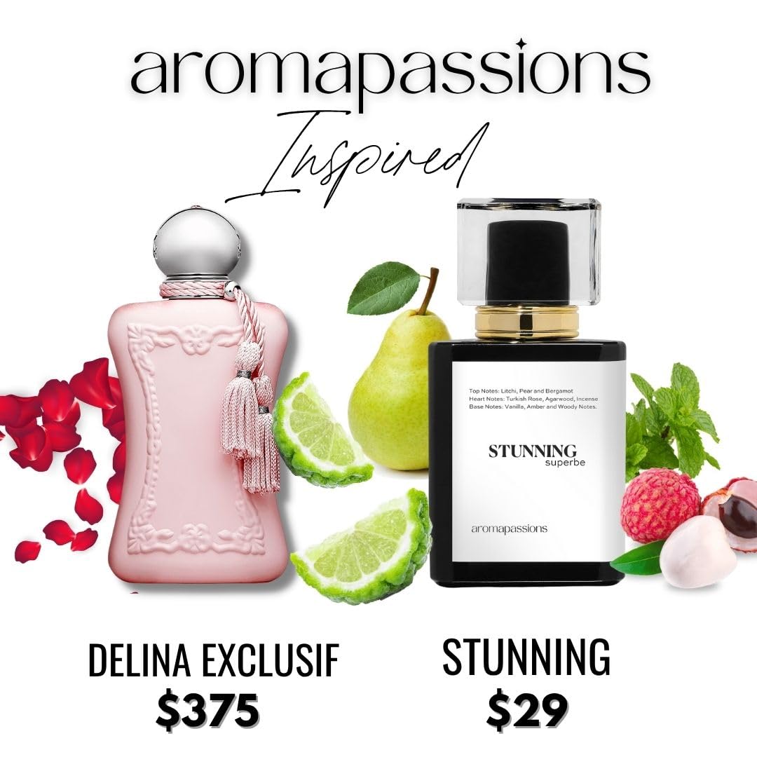 aromapassions STUNNING | Inspired by MRLY DELNA EXCLUSIF | Pheromone Perfume for Women | Extrait De Parfum | Long Lasting Dupe Clone Essential Oil Beauty & Personal Care aromapassions