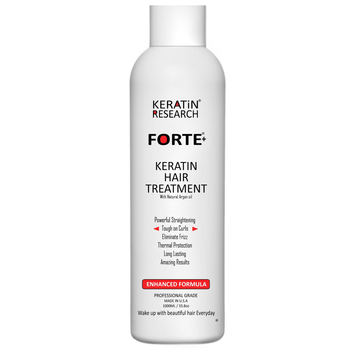 Keratin Research Keratin Brazilian Keratin Hair Blowout Treatment Extra Strength, 120ml, for Curly Hair, Enhanced Formula with Moroccan Argan Oil and
