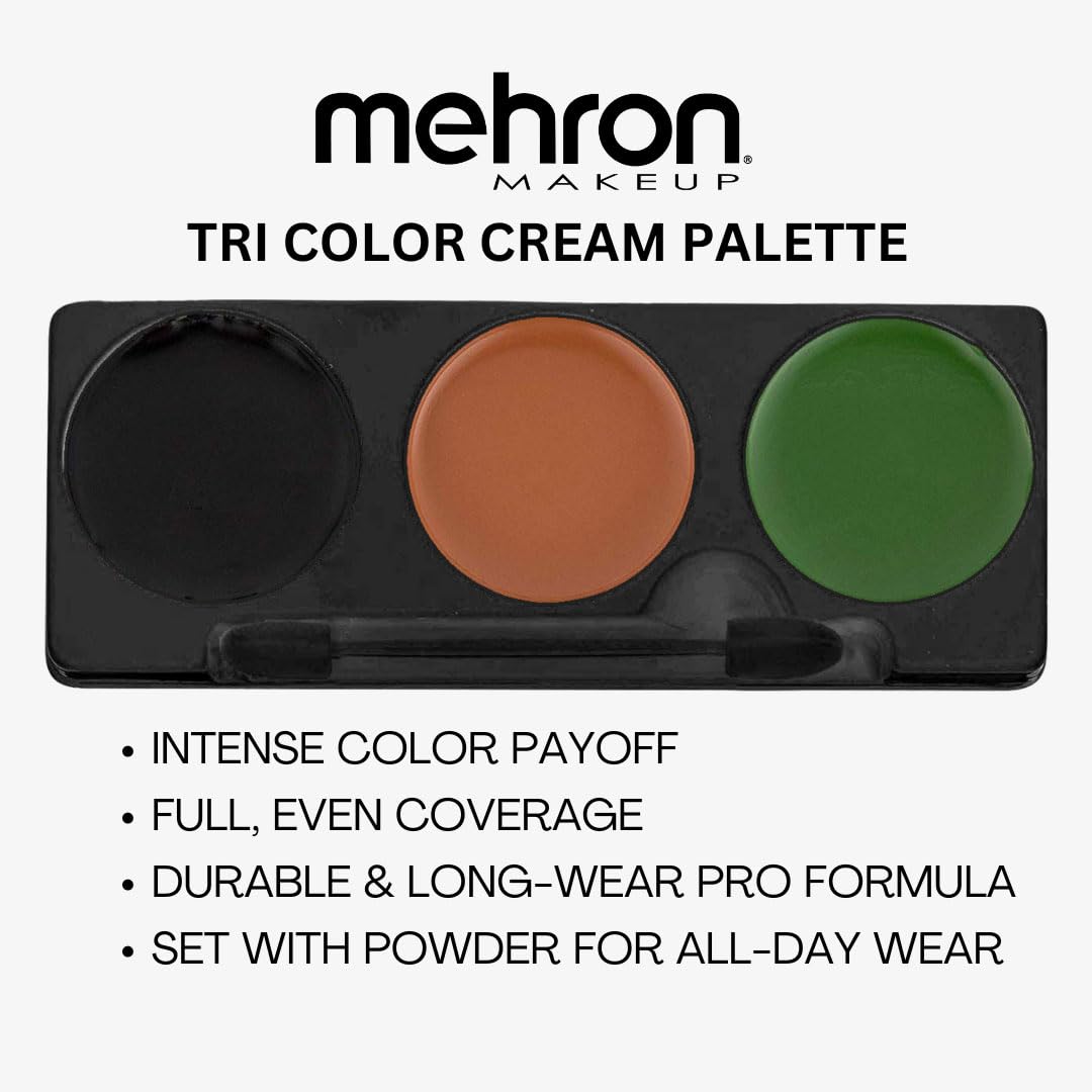 Mehron Makeup Tri-Color Halloween Makeup Palette - CAMOFLAUGE