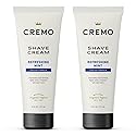 Cremo Barber Grade Cooling Shave Cream, Astonishingly Superior Ultra-Slick Shaving Cream Fights Nicks, Cuts And Razor Burn, 6 Fl Oz (2 Pack), WHITE Beauty & Personal Care Cremo