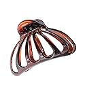Parcelona French Octopus Large Wide Tortoise Shell Celluloid Acetate Jaw Hair Claw Clip for Women Beauty & Personal Care Parcelona