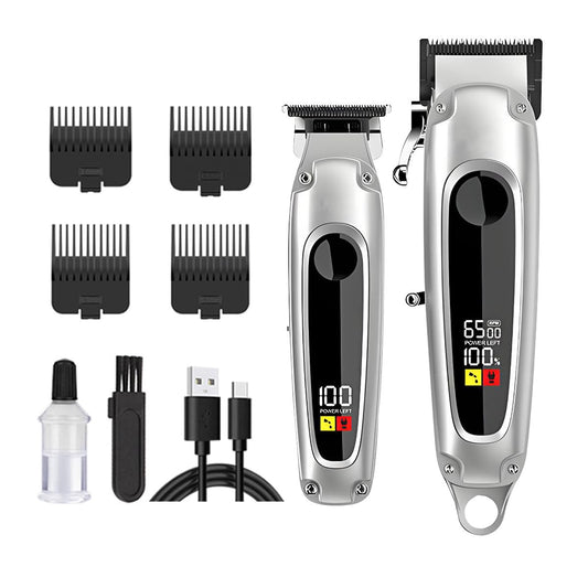 GLESVOWIO Professional Hair Clippers for Men Electric Barber and Trimmer Set Cordless for Cutting with LED Display Powerful Motor Rechargable Beauty and Personal Care GLESVOWIO