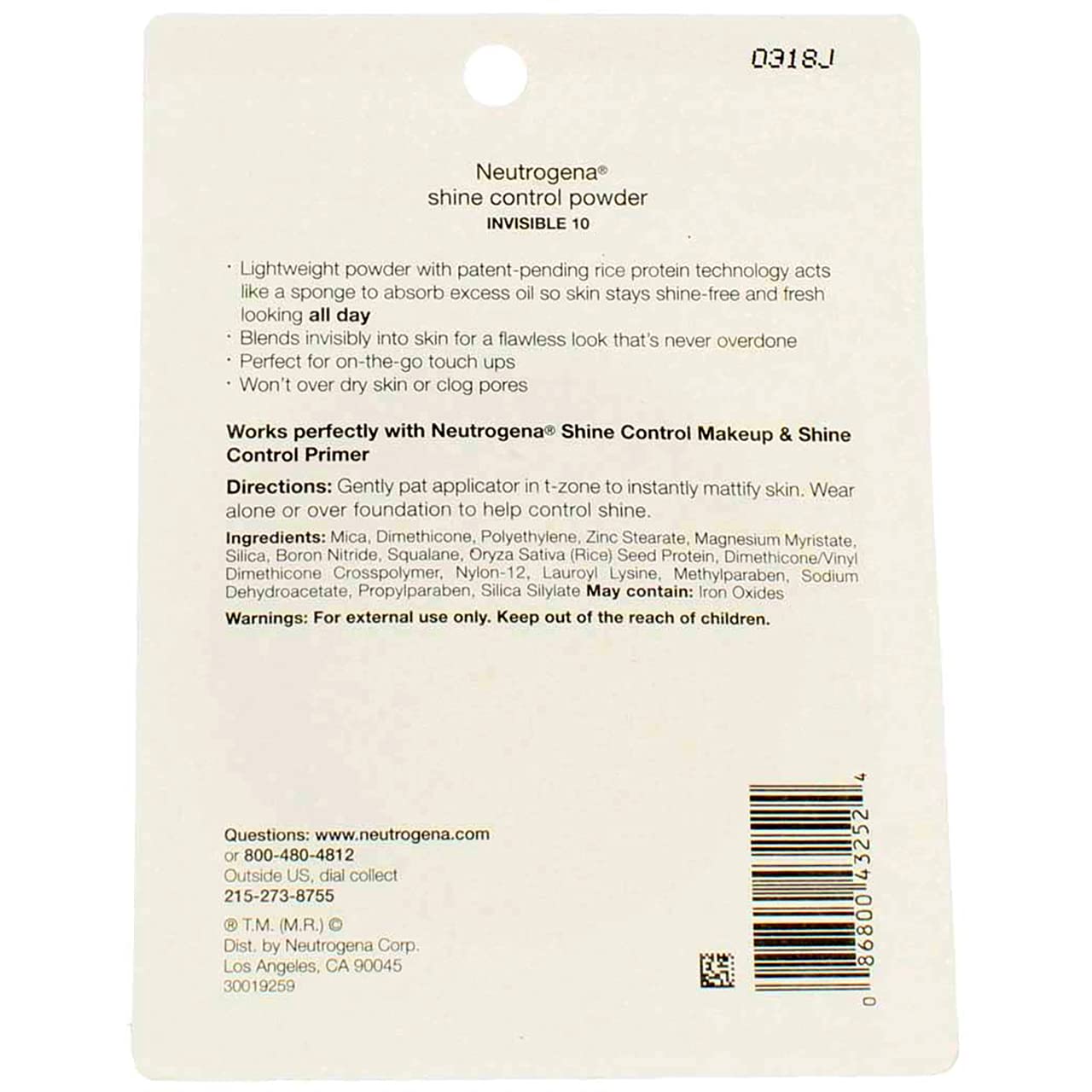 Neutrogena Shine Control Powder Invisible 10, 0.37 oz Beauty & Personal Care Neutrogena