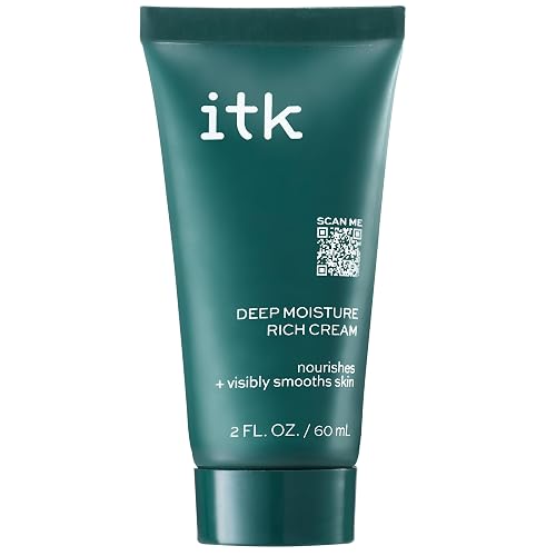 ITK Skincare Deep Moisture Anti Aging Face Cream With Hyaluronic Acid + Ceramides + Shea Butter For Nourishing Rich Hydration - Reduce Fine Lines + Beauty & Personal Care ITK