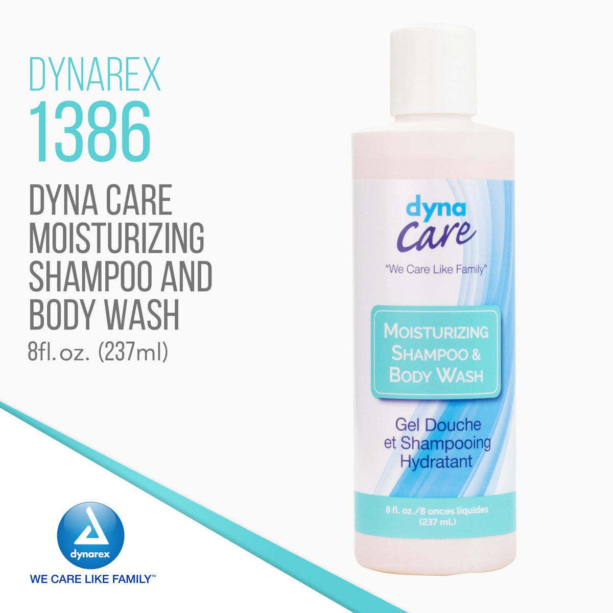 Dynarex Shampoo and Body Wash - Unisex, Moisturizing All-in-One Shampoo Body Wash for Skin & Hair - Mild Formula for Sensitive Skin - Tropical Scent Beauty & Personal Care Dynarex