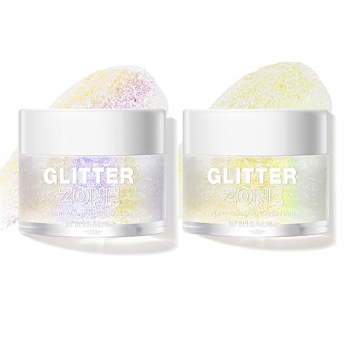 LANGMANNI Holographic Body Glitter Gel for Body, Face, Hair and Lip.Color Changing Glitter Gel Under Light. Vegan & Cruelty Free-1.35 oz (3# Neon Beauty & Personal Care LANGMANNI
