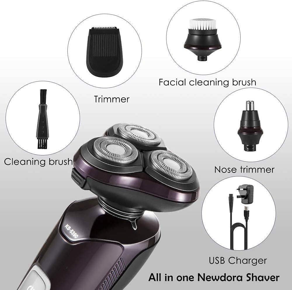 aiqiua Electric Shavers for Men Bald Head Shaver LED Mens Electric Shaving Razors Rechargeable Cordless Wet Dry Rotary More accurately Read and fit Beauty and Personal Care aiqiua