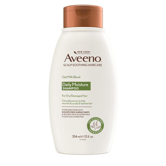 Aveeno Farm-Fresh Oat Milk Sulfate-Free Shampoo with Colloidal Oatmeal & Almond Milk, Moisturizing Shampoo for All Hair Types, Safe for Color-Treated Beauty & Personal Care Aveeno
