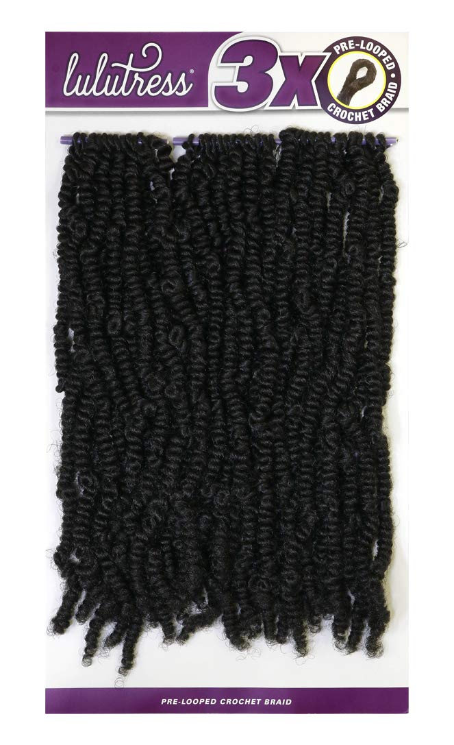 Sensationnel Lulutress Crochet Braiding Hair-3X Bomb Twist 12in,4 MEDBROWN