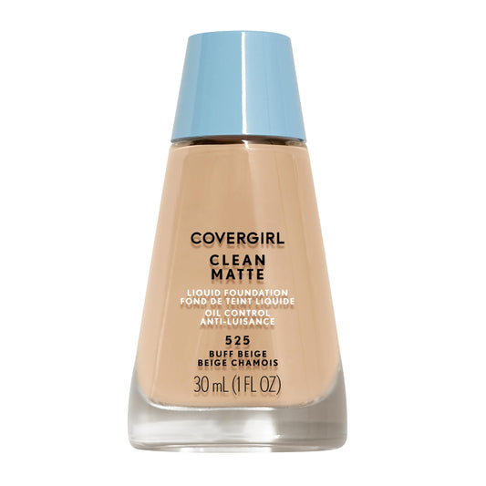 COVERGIRL Clean Matte Liquid Foundation Buff Beige 525, 1 oz (packaging may vary) Beauty & Personal Care COVERGIRL