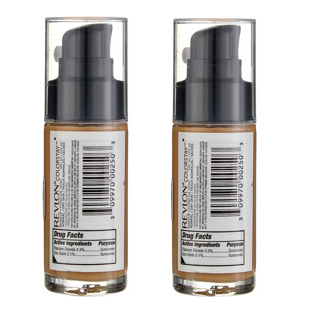 Pack of 2 Revlon ColorStay Makeup for Normal/Dry Skin Skin SPF 20, Macadamia (460)2 Beauty & Personal Care REVLON