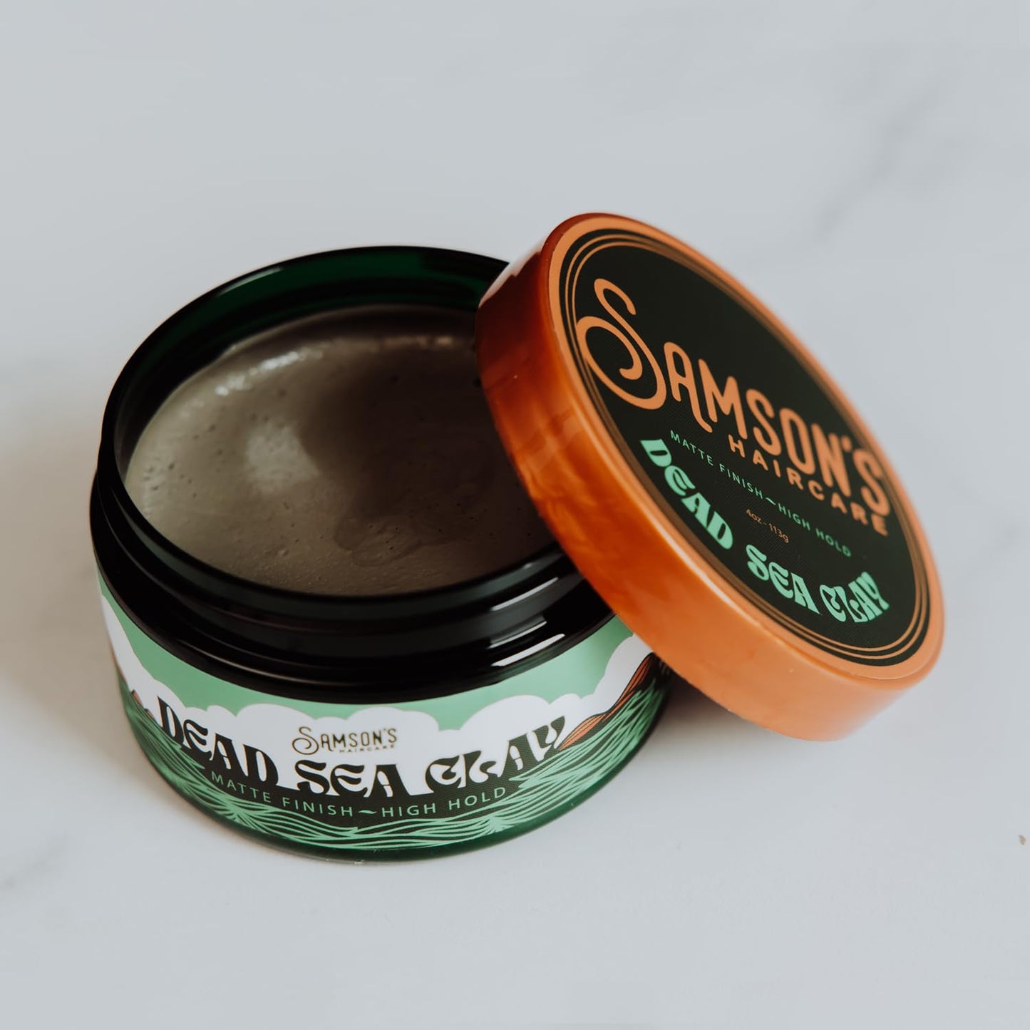 SAMSON'S HAIRCARE Dead Sea Hair Styling Clay, Nourishing and Revitalizing Hair, With Black Hawaiian Sea Salt, High Hold, Ultra-Matte Finish, 4 oz. Beauty & Personal Care SAMSON'S HAIRCARE