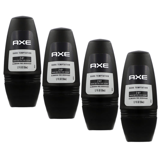 Axe Dark Temptation Roll-on Deodorant, Black, 1.7 Fluid Ounce, Pack of 4, Long-Lasting Protection Beauty and Personal Care UNILEVER INTL