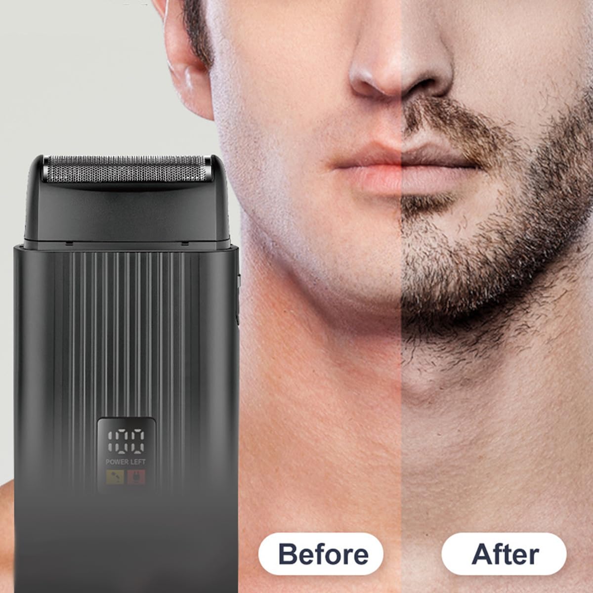 Foil Shavers for Men, Electric Razor Cordless Waterproof Wet Dry Use, LED Display Rechargeable Beauty and Personal Care QDKVTNDJZ