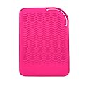 Heat Resistant Mat for Curling Iron, Flat Irons and Hair Straightener Hair Styling Tools 9" x 6.5", Food Grade Silicone, Pink Beauty & Personal Care AFT90