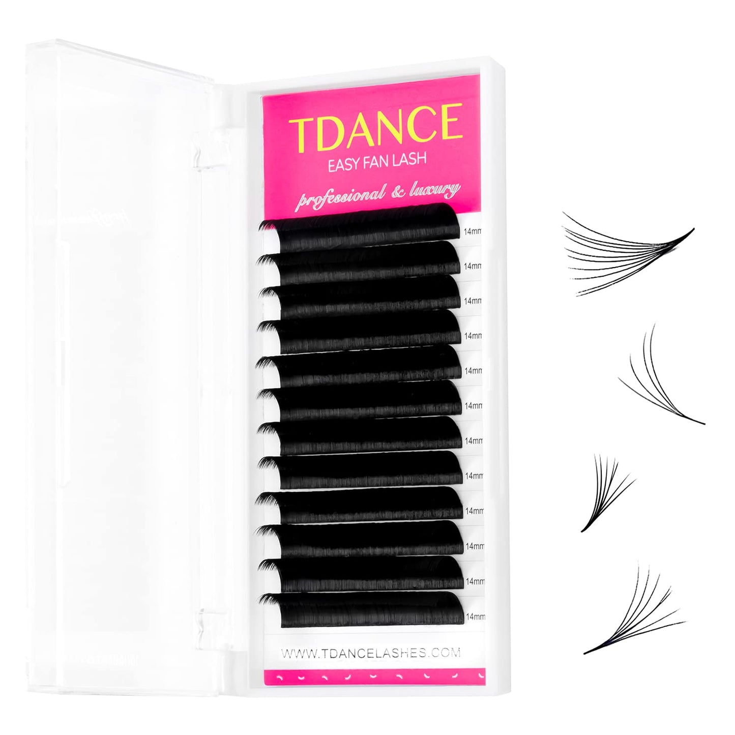 TDANCE Easy Fan Lash Extension Rapid Blooming Volume Eyelash Extensions C CC D DD J B L Curl 0.03-0.12mm Thickness Easy Fan Volume Lashes Self Fanning Beauty & Personal Care TDANCE