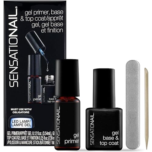 Sensationail Gel/UV Base and Top Coat Nail Polish Kit, Starter Set Refill, Long-Lasting Salon Grade Manicure, Beginner Nail Essentials, Lasts Up To 2 Beauty & Personal Care Sensationail