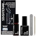 Sensationail Gel/UV Base and Top Coat Nail Polish Kit, Starter Set Refill, Long-Lasting Salon Grade Manicure, Beginner Nail Essentials, Lasts Up To 2 Beauty & Personal Care Sensationail